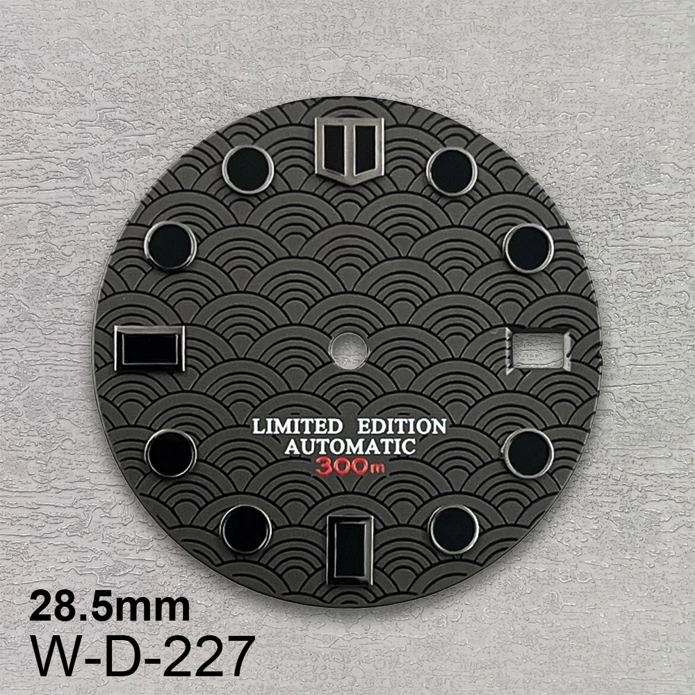 28.5mm Scale S Dial Fit NH35/NH36/4R/7S Automatic Movement Green Luminous Diving High-Quality Watch Modification Accessories
28.5mm Scale S Dial Fit NH35/NH36/4R/7S Automatic Movement Green Luminous Diving High-Quality Watch Modification Accessories
