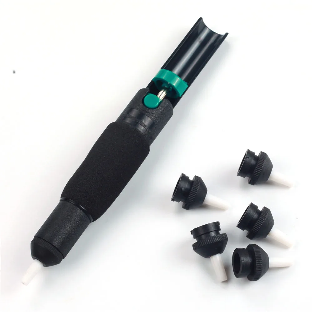 Пластиковый мощный оловоотсос, всасывающий оловянный вакуумный паяльник, пистолет для распайки, паяльная присоска, ручка для удаления ручных сварочных инструментов
Пластиковый мощный оловоотсос, всасывающий оловянный вакуумный паяльник, пистолет для распайки, паяльная присоска, ручка для удаления ручных сварочных инструментов