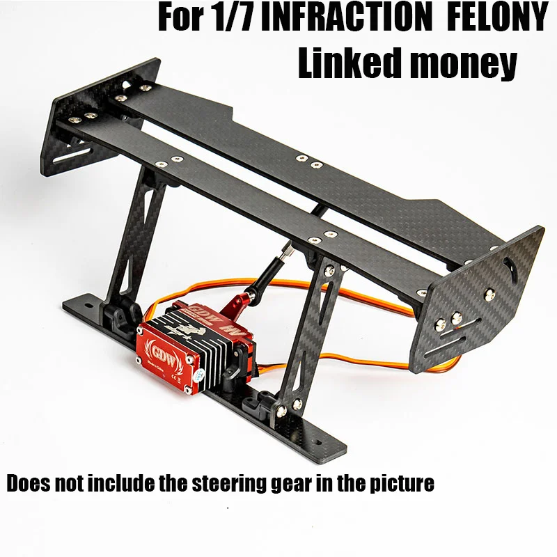 Carbon Fiber Tail Wing Model for 1/7 ARRMA INFRACTION FELONY Model RC Truck Car
Carbon Fiber Tail Wing Model for 1/7 ARRMA INFRACTION FELONY Model RC Truck Car