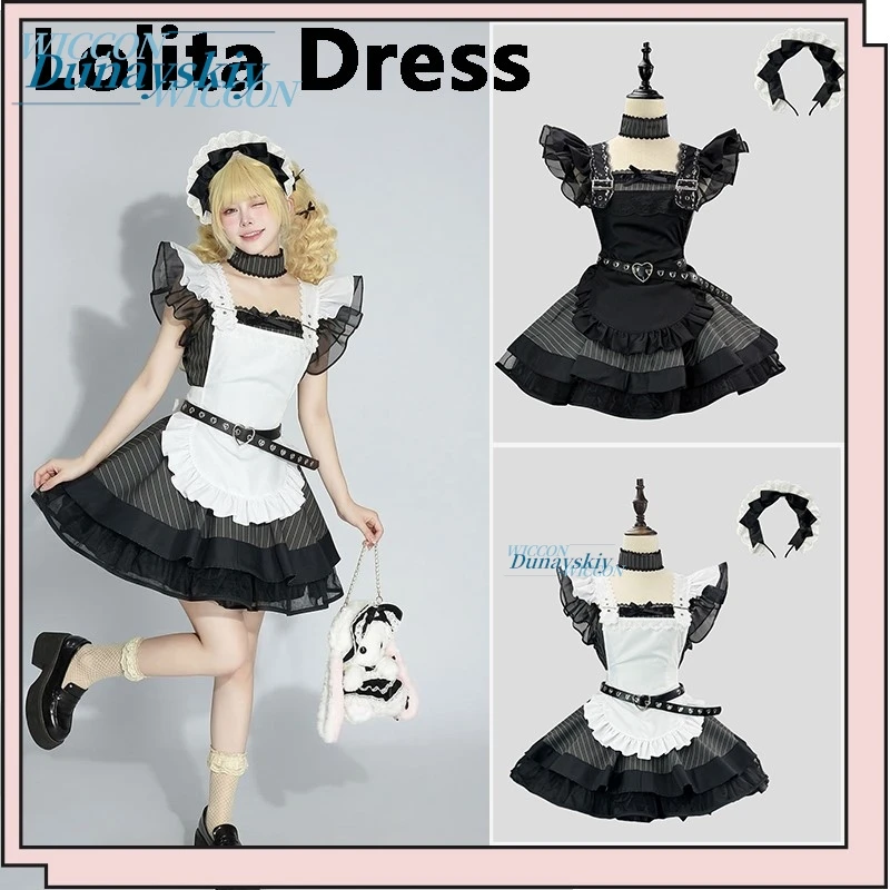 Black And White Striped dress Lolita Dress Vintage Cute Maid Outfit For Women Anime Maid Cosplay Costume Party Stage Performance
Black And White Striped dress Lolita Dress Vintage Cute Maid Outfit For Women Anime Maid Cosplay Costume Party Stage Performance
