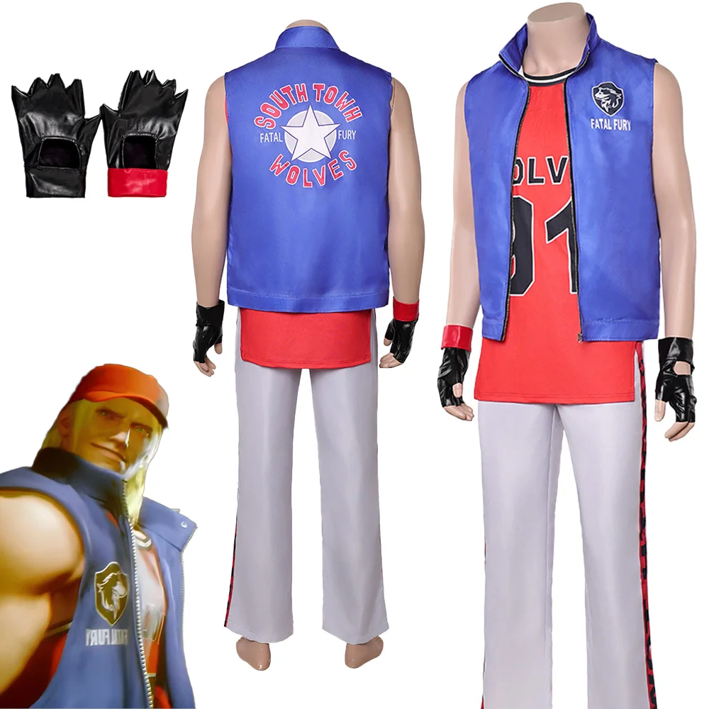 Fantasia SF 6 Terry Bogard Cosplay Clothing Fighting Game Men Disfraz Costume Adult Men Fantasy Halloween Carnival Party Clothes
Fantasia SF 6 Terry Bogard Cosplay Clothing Fighting Game Men Disfraz Costume Adult Men Fantasy Halloween Carnival Party Clothes