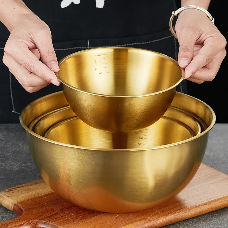 Набор из 3 салатников из нержавеющей стали, золотистые миски для приготовления пищи, смешивания, выпечки, специальные миски для кухни и для лапши, салатница
Набор из 3 салатников из нержавеющей стали, золотистые миски для приготовления пищи, смешивания, выпечки, специальные миски для кухни и для лапши, салатница