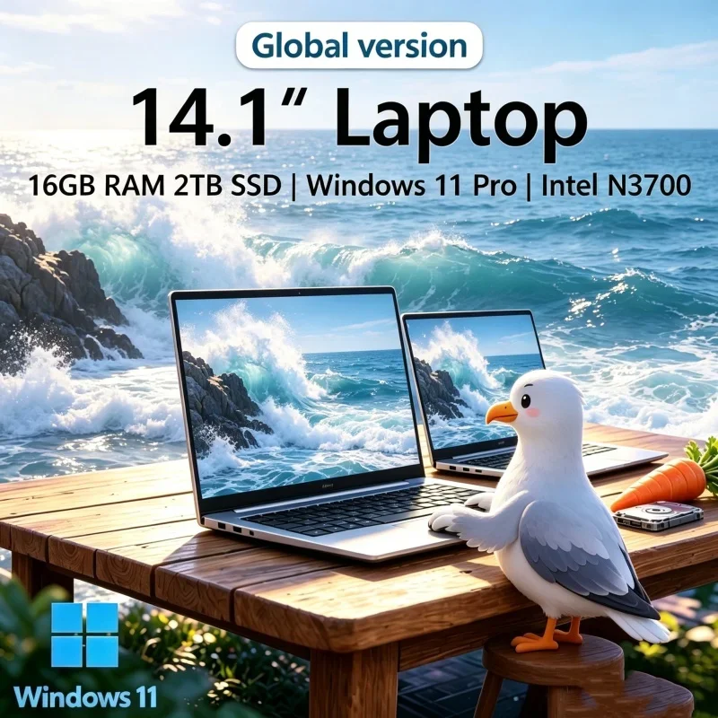 2026 Aureate Micro 14.1'' Translucent-thin Laptop 16GB RAM SSD Intel N3700 1080P Screen Windows 11 Pro Flaming Sedate Brisk
2026 Aureate Micro 14.1'' Translucent-thin Laptop 16GB RAM SSD Intel N3700 1080P Screen Windows 11 Pro Flaming Sedate Brisk