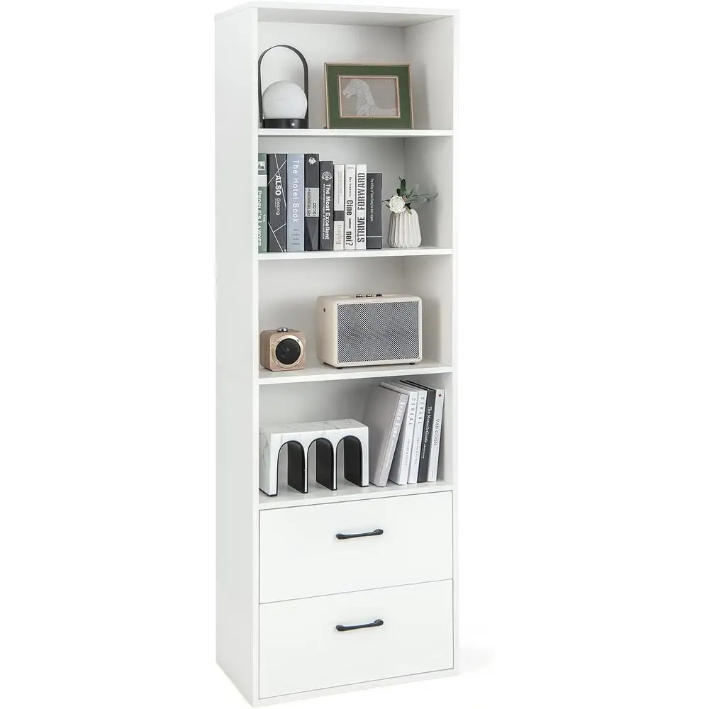 74" Tall 4-Tier Bookcase with Ders - reestanding White Narrow Bookcase with Anti-Tipping Kits, Wood Open Storage Display Cabinet
74" Tall 4-Tier Bookcase with Ders - reestanding White Narrow Bookcase with Anti-Tipping Kits, Wood Open Storage Display Cabinet