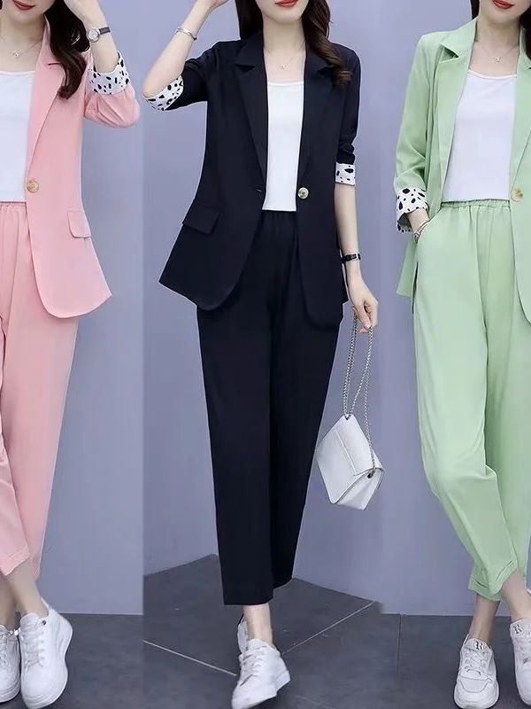 Slimming Thin Suit Jacket plus Size Conceals Belly Large Size Korean Style Commute Loose Fit High Waist Long Pants Autumn
Slimming Thin Suit Jacket plus Size Conceals Belly Large Size Korean Style Commute Loose Fit High Waist Long Pants Autumn