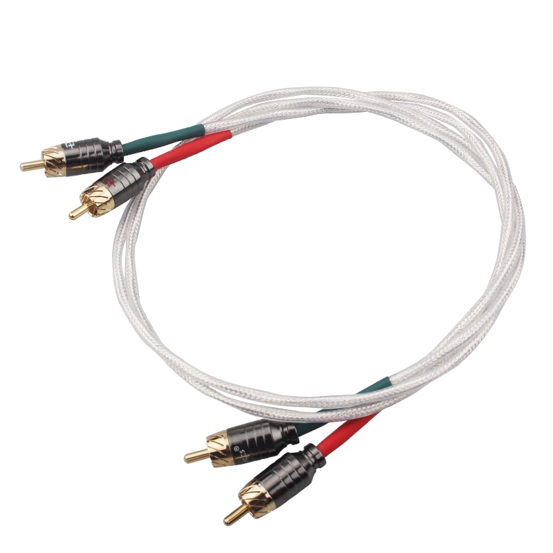 2 Cores Pure Copper Silver-plated Audio Cable RCA Signal Cable 2RCA To 2RCA HiFi Audio Tube Amplifier Signal Cable
2 Cores Pure Copper Silver-plated Audio Cable RCA Signal Cable 2RCA To 2RCA HiFi Audio Tube Amplifier Signal Cable
