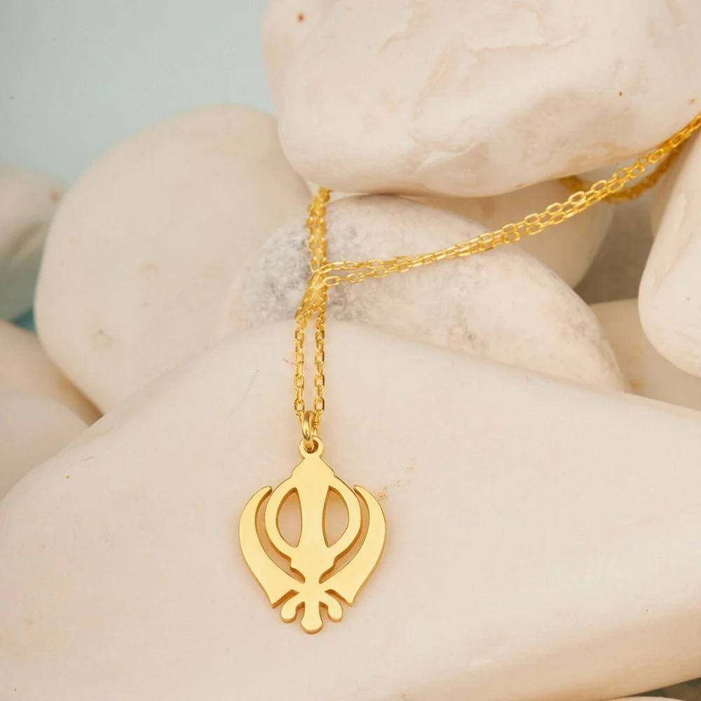 Retro Sikhism Symbol Necklaces Stainless Steel Protection Charm Necklace for Women Khanda Faith Gift Sikh Khanda Pendant Jewelry
Retro Sikhism Symbol Necklaces Stainless Steel Protection Charm Necklace for Women Khanda Faith Gift Sikh Khanda Pendant Jewelry