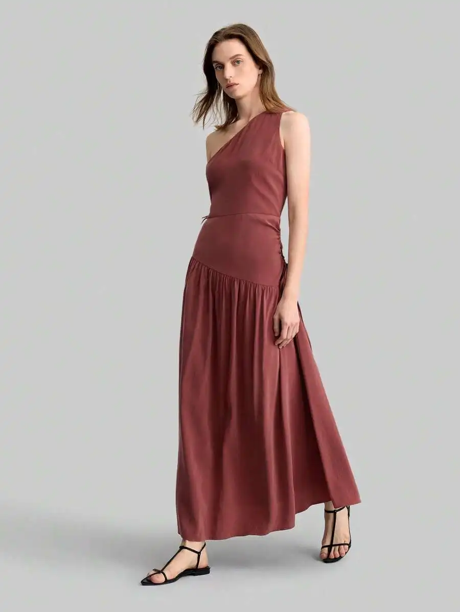 Solid Color One Shoulder Sleeveless Side Tie Casual Maxi Dress For Women
Solid Color One Shoulder Sleeveless Side Tie Casual Maxi Dress For Women