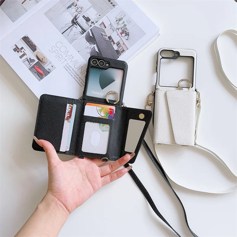 Personality Leather Card bag Phone Case For Samsung Galaxy Z Flip 6 5 4 Z Flip5 Flip4 Flip6 5G Cover with Chain Protective cases
Personality Leather Card bag Phone Case For Samsung Galaxy Z Flip 6 5 4 Z Flip5 Flip4 Flip6 5G Cover with Chain Protective cases