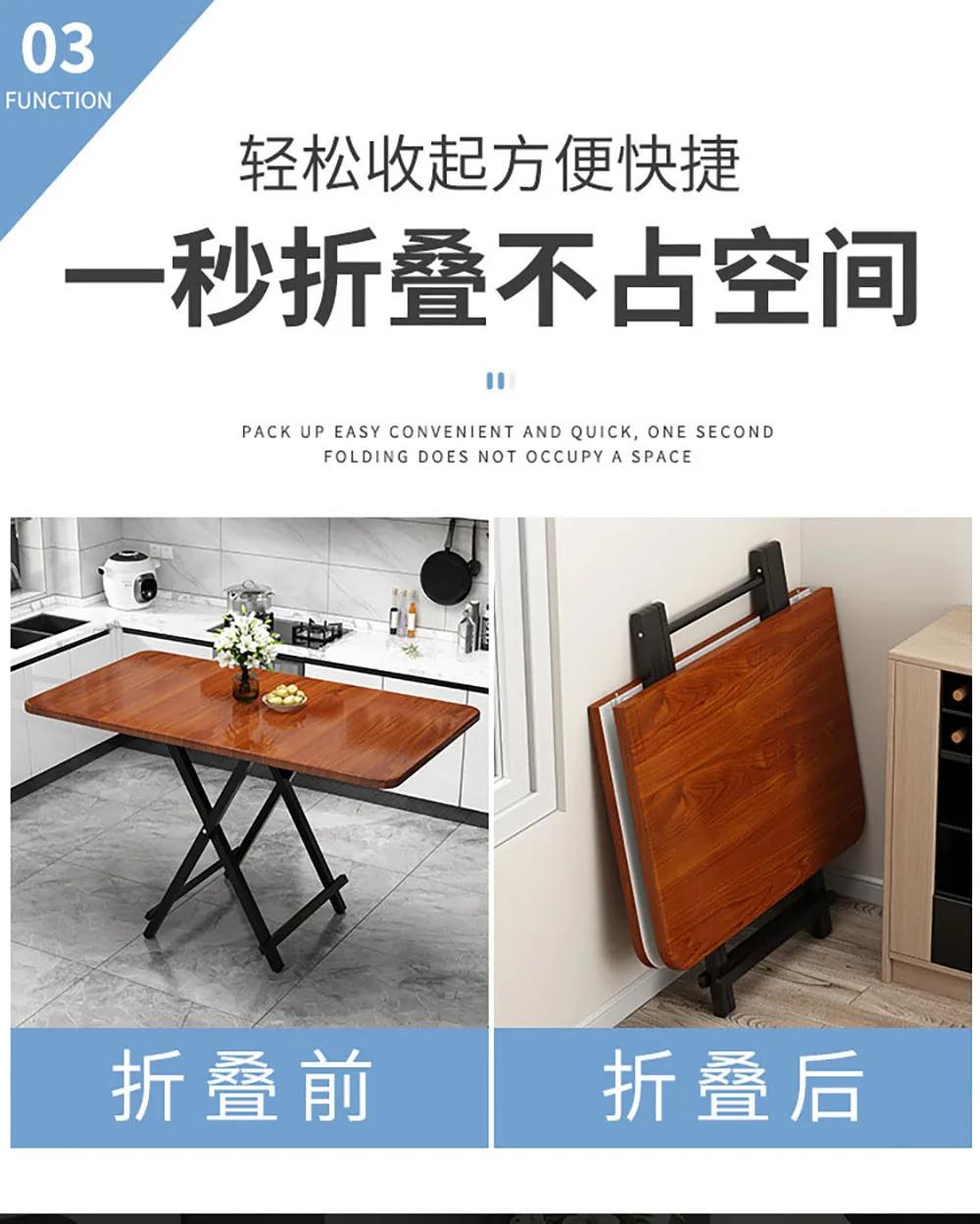 Home Portable Folding Table Square Dining Table Coffee Table Outdoor Garden Space-saving Foldable Laptop Desk 100X60X74
Home Portable Folding Table Square Dining Table Coffee Table Outdoor Garden Space-saving Foldable Laptop Desk 100X60X74