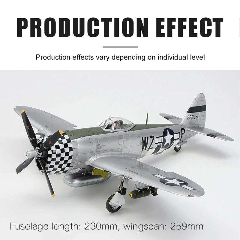 TAMIYA Plastic Scale Model Kit 61090 P-47D fighter jet 1/48 SCALE, for birthday toys
TAMIYA Plastic Scale Model Kit 61090 P-47D fighter jet 1/48 SCALE, for birthday toys