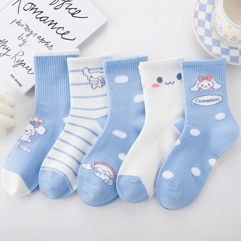 5Pcs Kawaii Children Socks Sanrio Cinnamoroll Anime Student Sports Breathable Sweat Absorption Cotton Socks Boys Girls Gifts
5Pcs Kawaii Children Socks Sanrio Cinnamoroll Anime Student Sports Breathable Sweat Absorption Cotton Socks Boys Girls Gifts