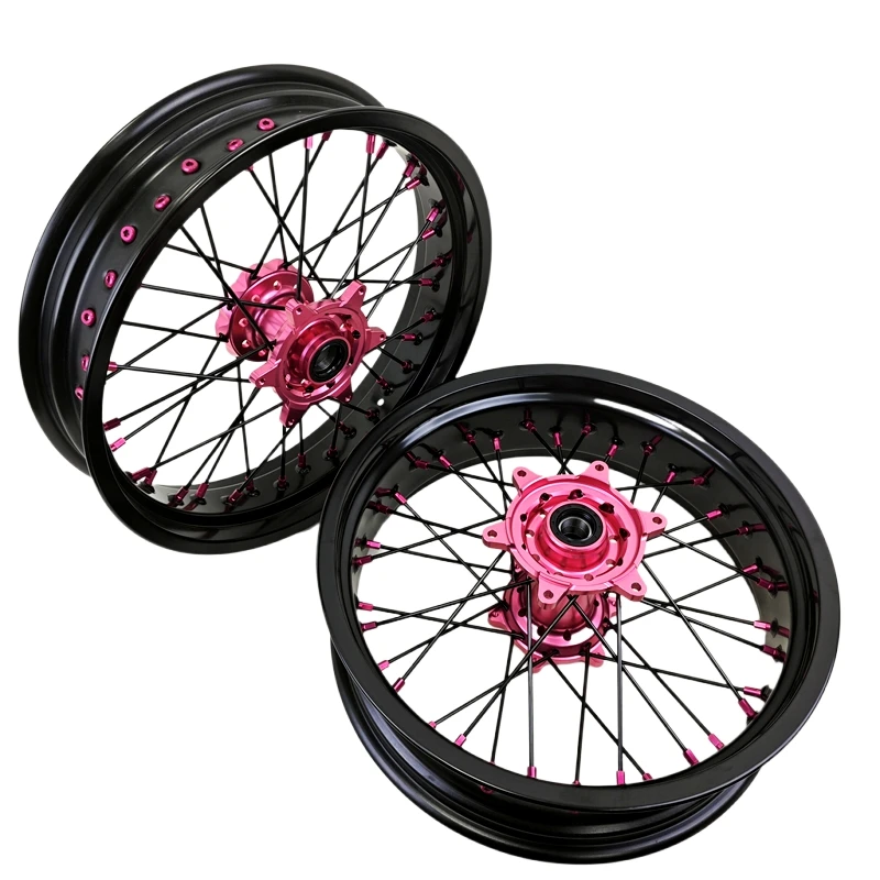 Fit KTM Sxf 2019 3.5-5.0 Supermoto Wheelset Dirt Bike Pink Hub And Black Rims
Fit KTM Sxf 2019 3.5-5.0 Supermoto Wheelset Dirt Bike Pink Hub And Black Rims