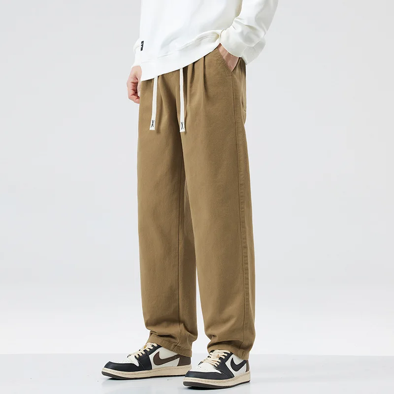 Men's Casual Pants Baggy Cargo Straight Autumn and Winter Khaki Pants Sports High Street Fashion Pure Cotton Trousers For Men
Men's Casual Pants Baggy Cargo Straight Autumn and Winter Khaki Pants Sports High Street Fashion Pure Cotton Trousers For Men