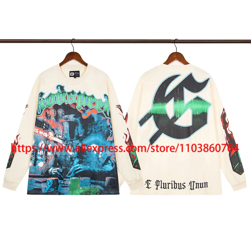 25SS New GOD SPEED T-shirts High Quality Loose Magician Printed Tops Hip-hop Fashion Trend Godspeed Long Sleeves Men's Clothing
25SS New GOD SPEED T-shirts High Quality Loose Magician Printed Tops Hip-hop Fashion Trend Godspeed Long Sleeves Men's Clothing