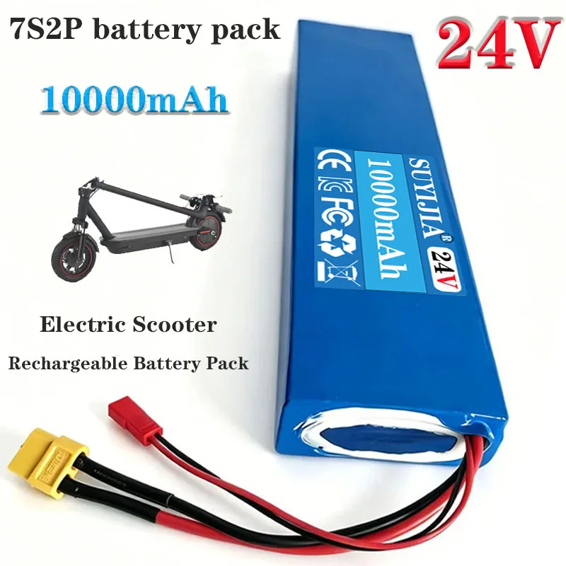 New 24V 10000mAh 18650 7S2P lithium-ion rechargeable battery pack 25.2V suitable for 29.4V electric scooter battery replacement
New 24V 10000mAh 18650 7S2P lithium-ion rechargeable battery pack 25.2V suitable for 29.4V electric scooter battery replacement