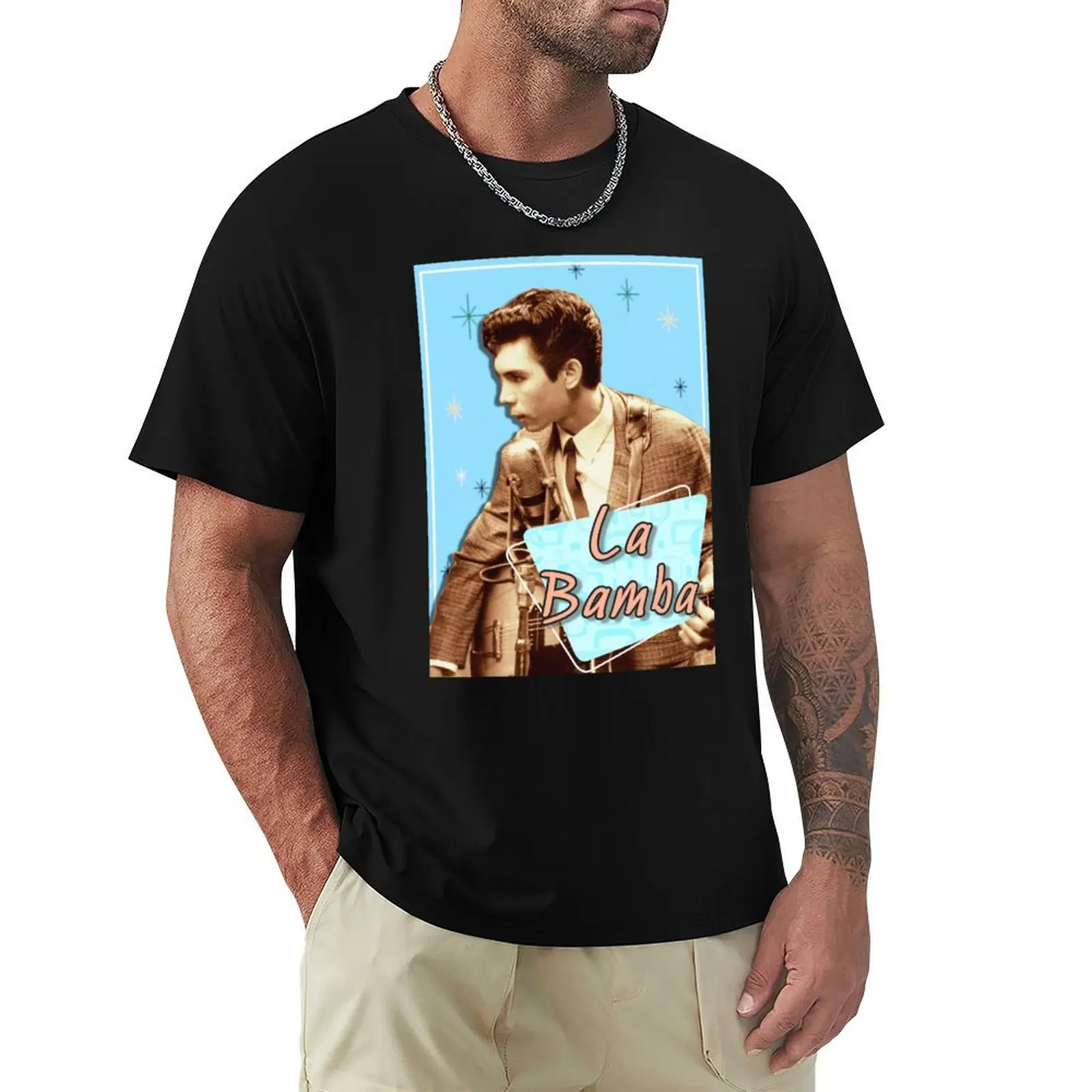 La Bamba 50's Themed Poster. T-Shirt funny costumes Personalized t-shirt kawaii clothes sweat shirts, men
La Bamba 50's Themed Poster. T-Shirt funny costumes Personalized t-shirt kawaii clothes sweat shirts, men
