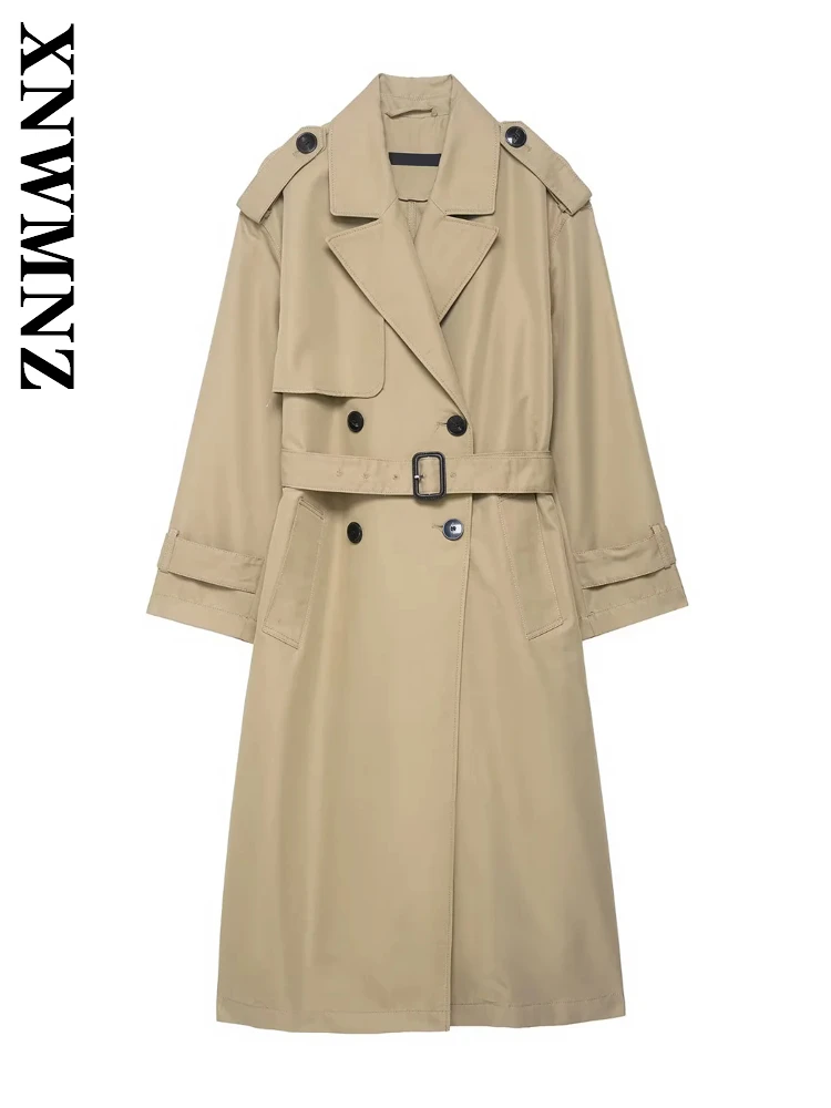 XNWMNZ 2025 Autumn New Women Clothing Vintage Simple Long Sleeve Outerwear Chic Fashion Woman khaki Notched Collar Casual Trench
XNWMNZ 2025 Autumn New Women Clothing Vintage Simple Long Sleeve Outerwear Chic Fashion Woman khaki Notched Collar Casual Trench