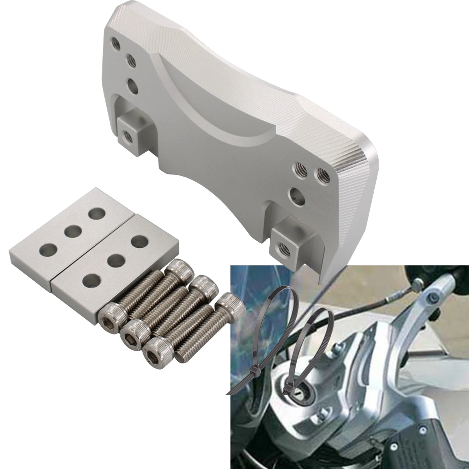 Motorcycle Handlebar Riser Adapter Clamp For BMW K1200GT 2005-2008 K1300GT 2009-2012
Motorcycle Handlebar Riser Adapter Clamp For BMW K1200GT 2005-2008 K1300GT 2009-2012