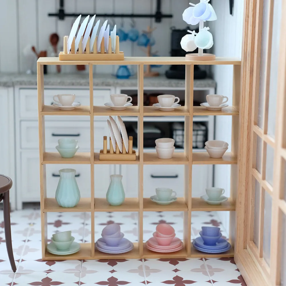 Miniature Wooden Storage Rack 16-Grid Shelf Mini Furniture Organizer Decorative for Dollhouse Accessory Display
Miniature Wooden Storage Rack 16-Grid Shelf Mini Furniture Organizer Decorative for Dollhouse Accessory Display