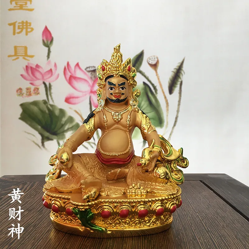 Tantric Buddha Huang Caishen Tibetan Buddha Tibetan resin gold-plated painted Huang Caishen Zanbala 14.5cm
Tantric Buddha Huang Caishen Tibetan Buddha Tibetan resin gold-plated painted Huang Caishen Zanbala 14.5cm