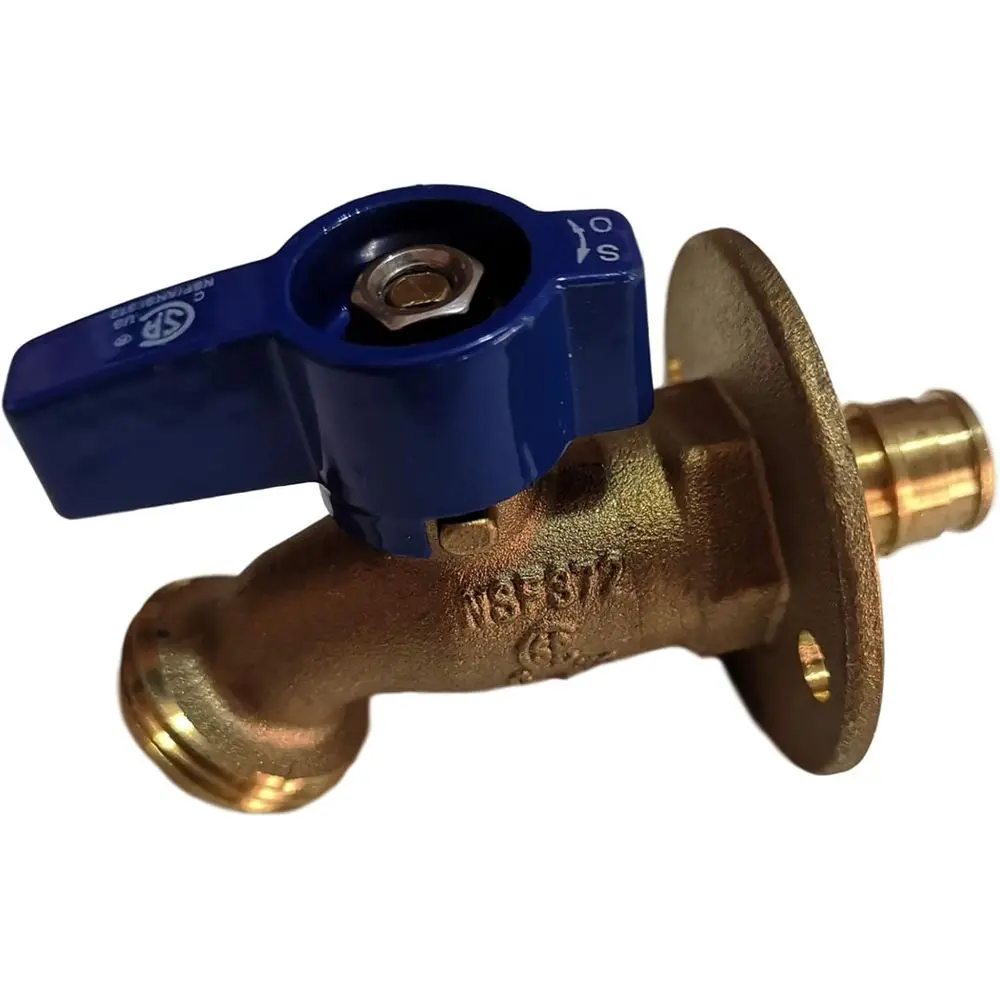 1/2 PEX to 3/4 Threaded Hose Bibb with No-Kink and Nail E, 1/4 Turn PEX Expansion Garden Faucet
1/2 PEX to 3/4 Threaded Hose Bibb with No-Kink and Nail E, 1/4 Turn PEX Expansion Garden Faucet