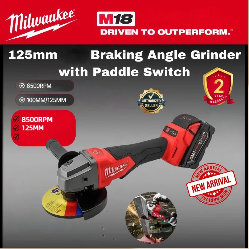 Milwaukee 125mm Brushless Angle Grinder Polishing Cutting Machine No-Lock Paddle Switch Electric Cordless Milwaukee Power Tools
Milwaukee 125mm Brushless Angle Grinder Polishing Cutting Machine No-Lock Paddle Switch Electric Cordless Milwaukee Power Tools