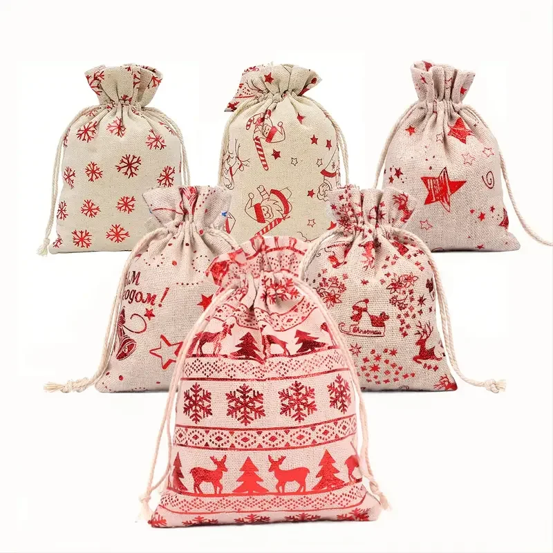 6pcs Christmas Burlap Bags With Drawstring, 4*5.5 Inches, Christmas Gift Bags, Jewelry Candy Bags, Wedding Candy Organizers, Min
6pcs Christmas Burlap Bags With Drawstring, 4*5.5 Inches, Christmas Gift Bags, Jewelry Candy Bags, Wedding Candy Organizers, Min