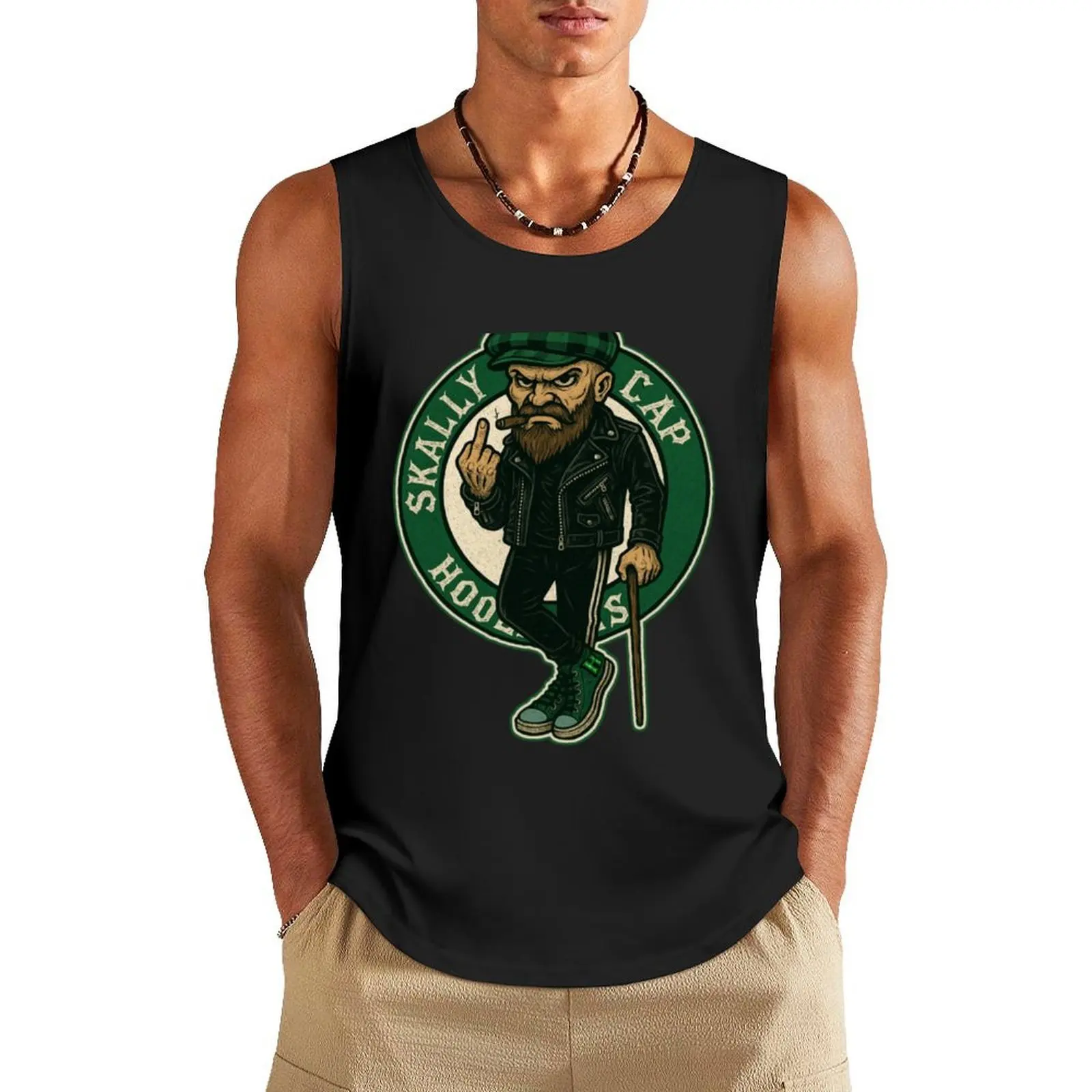 Skally Cap Hooligans: Celt Boss Tank Top anime T-shirt for fitness mens clothing
Skally Cap Hooligans: Celt Boss Tank Top anime T-shirt for fitness mens clothing