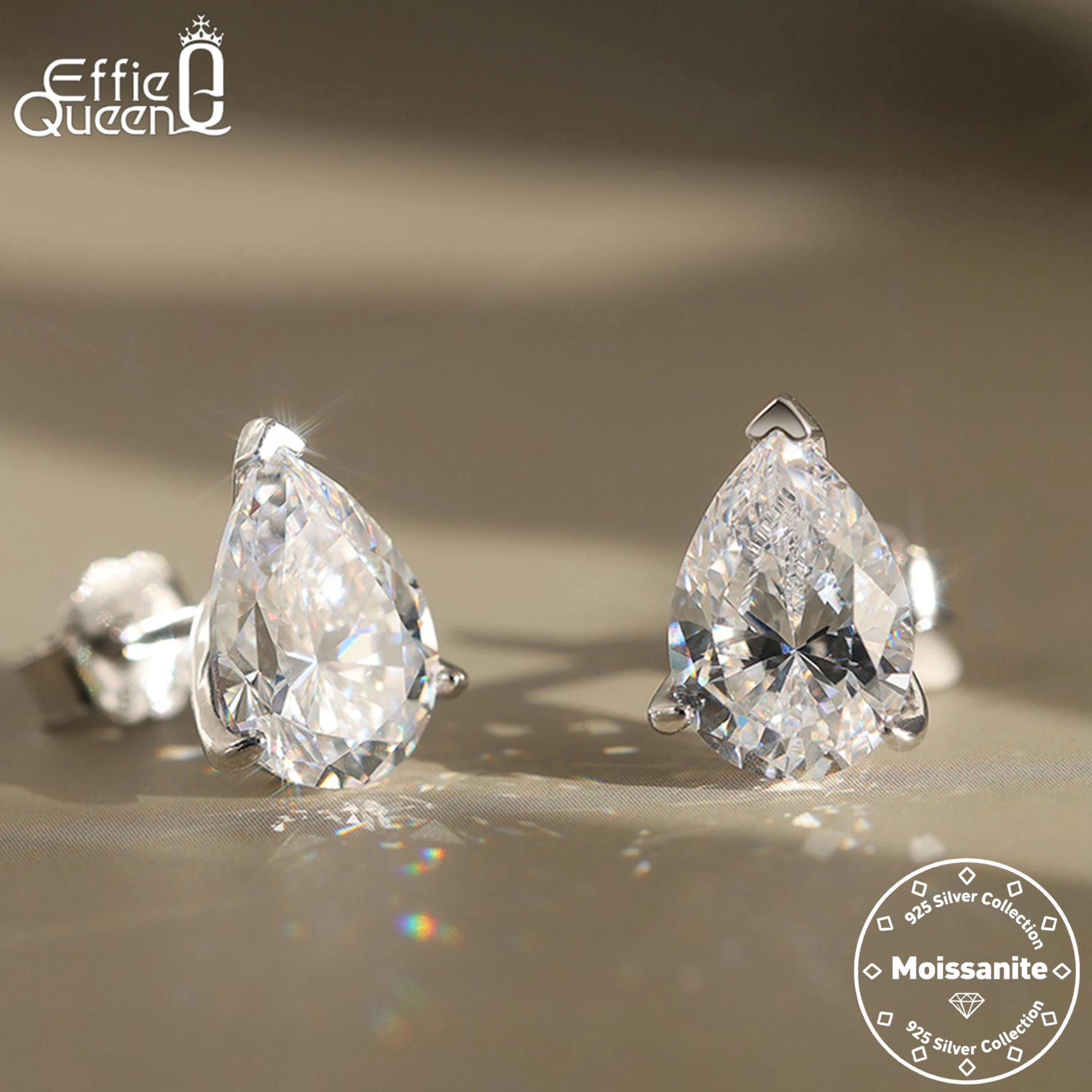 Effie Queen 0.5-4ct Water Drop Moissanite Rings for Women S925 Silver 14K Gold plated Wedding Ring Party Fine Jewelry Gift MOE01
Effie Queen 0.5-4ct Water Drop Moissanite Rings for Women S925 Silver 14K Gold plated Wedding Ring Party Fine Jewelry Gift MOE01