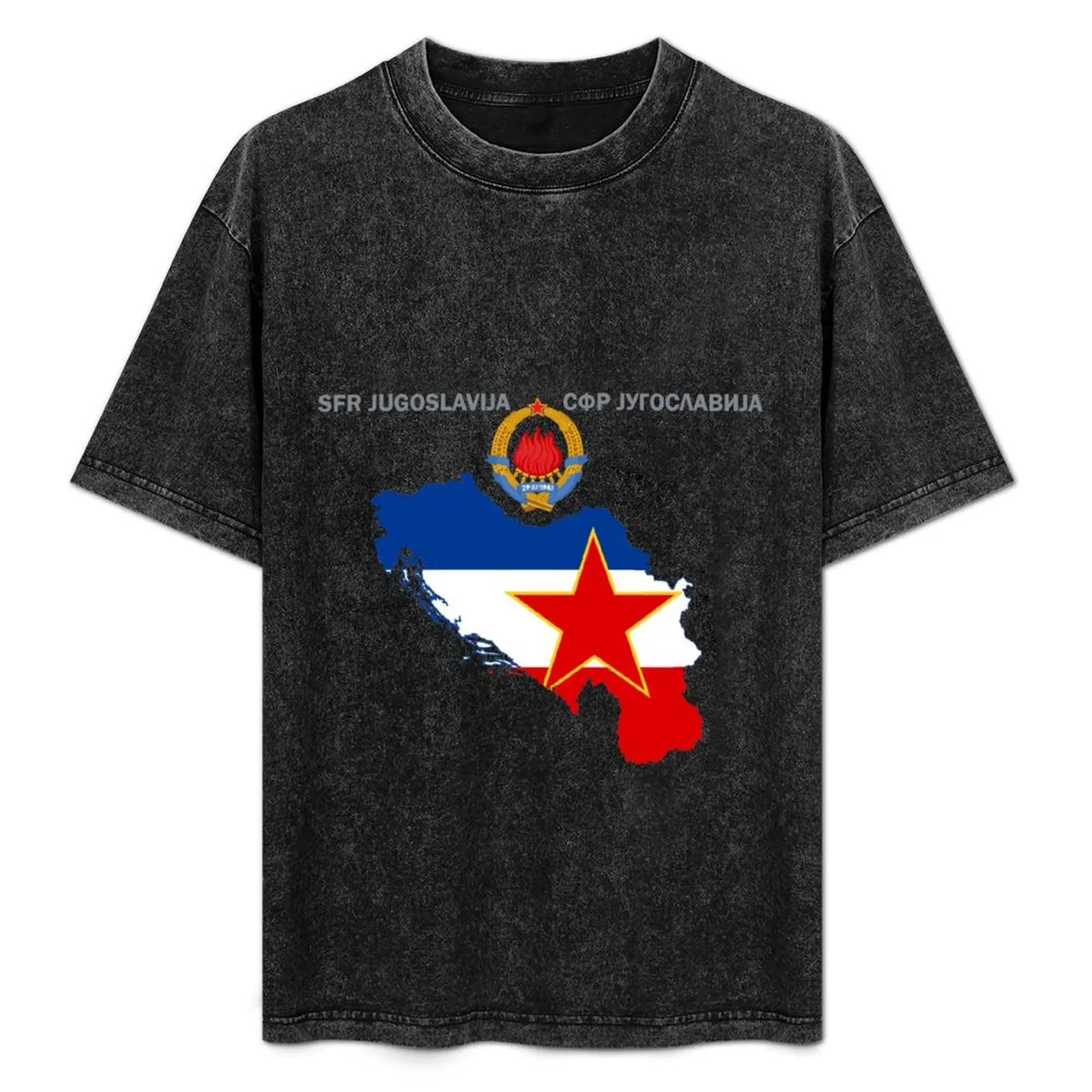 SFR Yugoslavia - Map - Emblem - Flag T-Shirt All Weather Casual Short Sleeve
SFR Yugoslavia - Map - Emblem - Flag T-Shirt All Weather Casual Short Sleeve