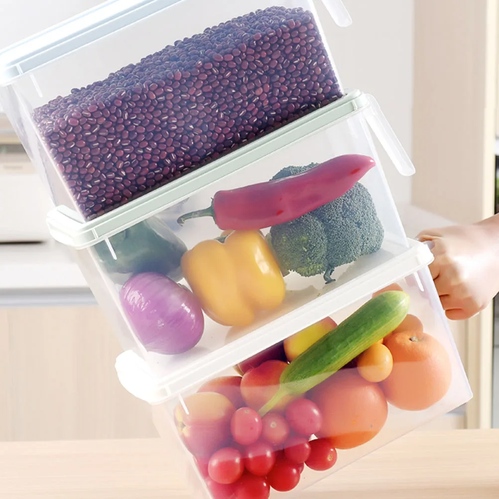 3 Pcs Crisper Fresh-Keeping Container Rectangular Food Containers with Lids for Seal
3 Pcs Crisper Fresh-Keeping Container Rectangular Food Containers with Lids for Seal