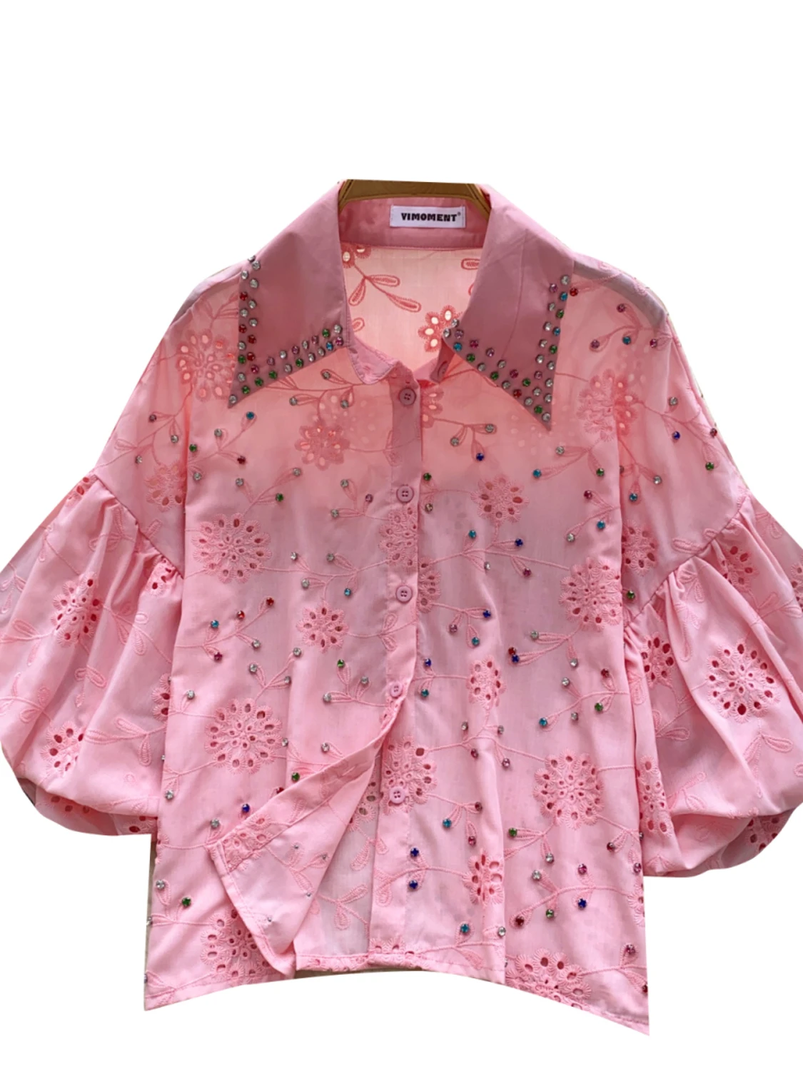 Ele Hollow out Embroidery Lantern Sve irt Women's Faionable Heavy Du Rhinestone Commute Sle Loose Fit Top
Ele Hollow out Embroidery Lantern Sve irt Women's Faionable Heavy Du Rhinestone Commute Sle Loose Fit Top