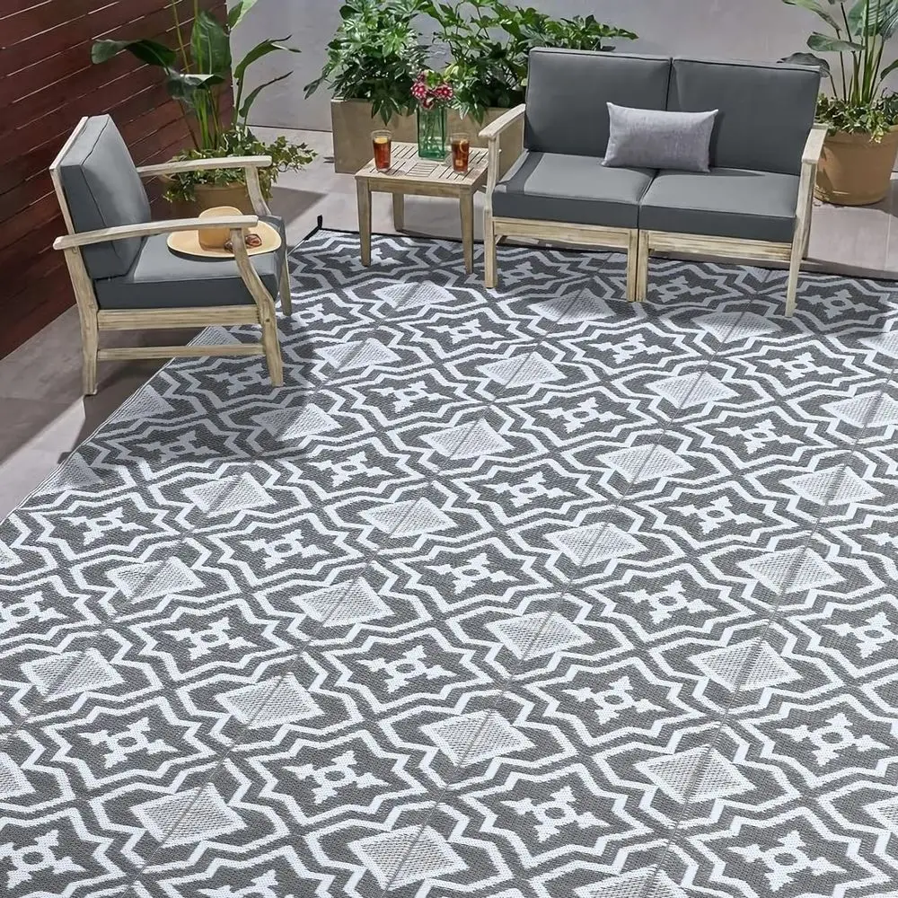 Durable Outdoor Rug 9x12 ft - Waterproof, Recyclable for Patio, Deck, Beach, and More
Durable Outdoor Rug 9x12 ft - Waterproof, Recyclable for Patio, Deck, Beach, and More