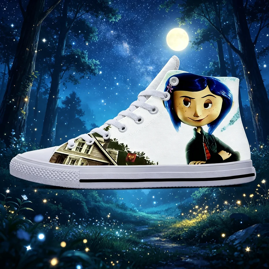 Coraline Gothic Print Sneakers Unisex Lightweight Soft Sole Breathable Streetwear Outdoor Daily Walking Custom Shoes
Coraline Gothic Print Sneakers Unisex Lightweight Soft Sole Breathable Streetwear Outdoor Daily Walking Custom Shoes