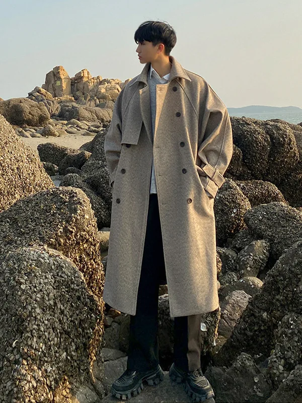 TANGZ STUDIO Men's Woolen Coat Medium Length Trendy Haome Wrap Outerwear Autumn Winter Thiened Woolen Windbreaker
TANGZ STUDIO Men's Woolen Coat Medium Length Trendy Haome Wrap Outerwear Autumn Winter Thiened Woolen Windbreaker