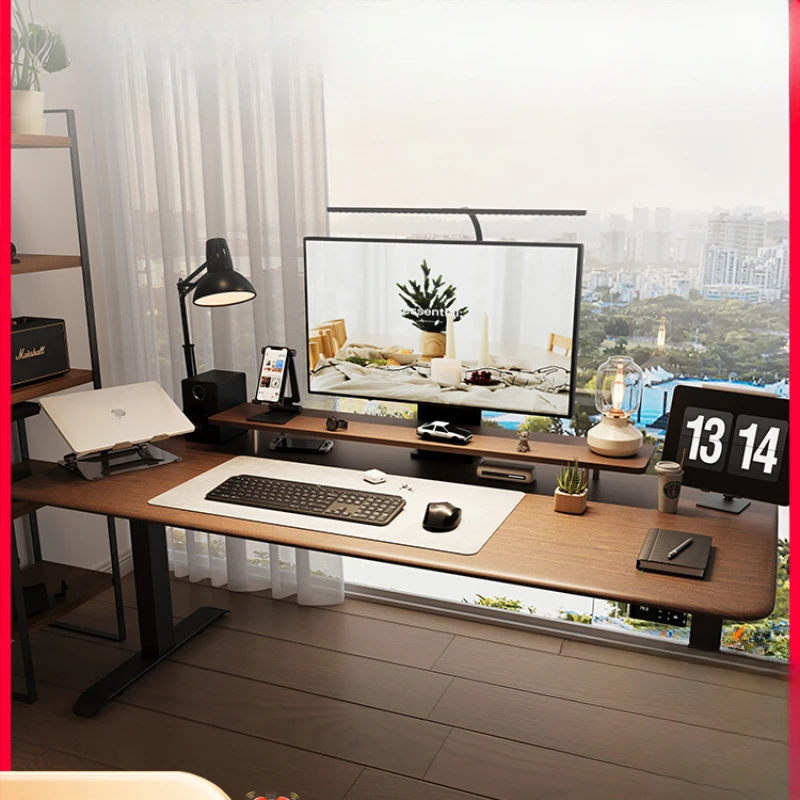 Black walnut electric lifting table solid wood office study intelligent computer desk household X3A
Black walnut electric lifting table solid wood office study intelligent computer desk household X3A