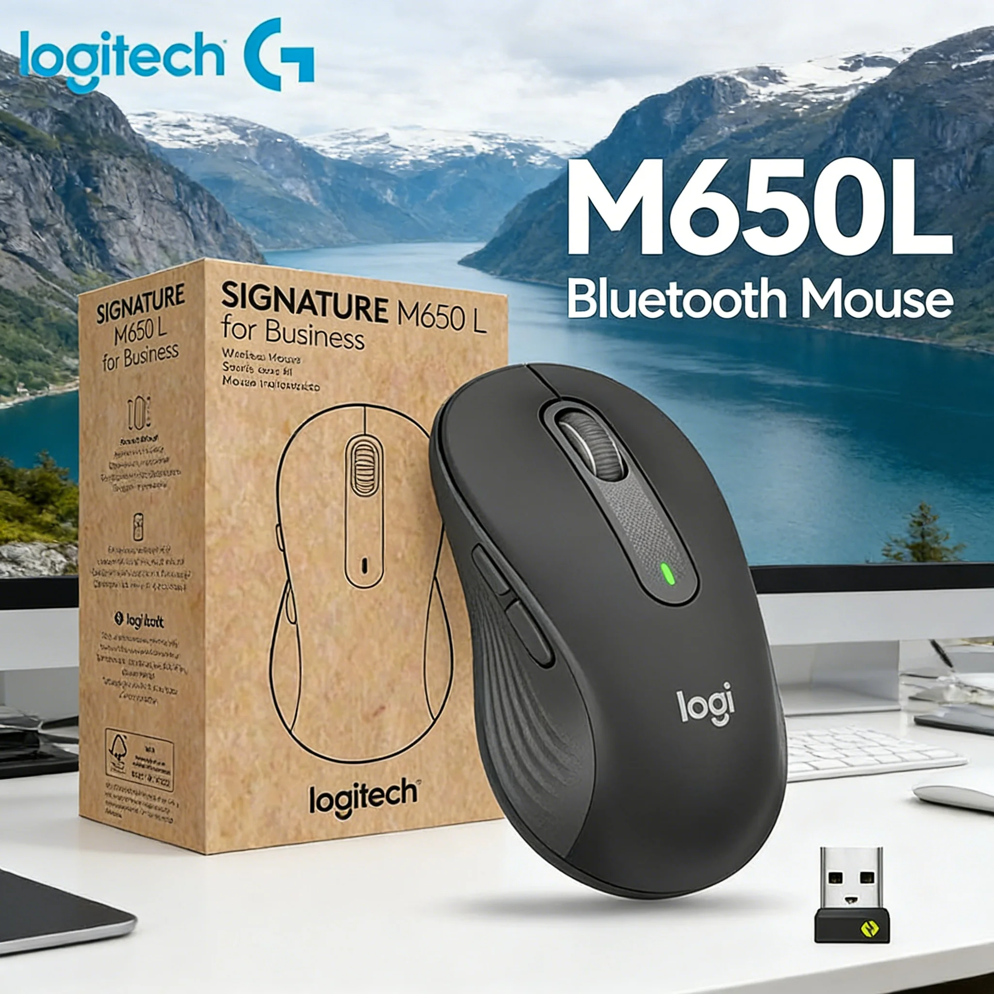 M650L Wireless Multi-Device Mouse with Bluetooth/Bolt Connection Adjustable DPI Tracking for Computer Laptop
M650L Wireless Multi-Device Mouse with Bluetooth/Bolt Connection Adjustable DPI Tracking for Computer Laptop