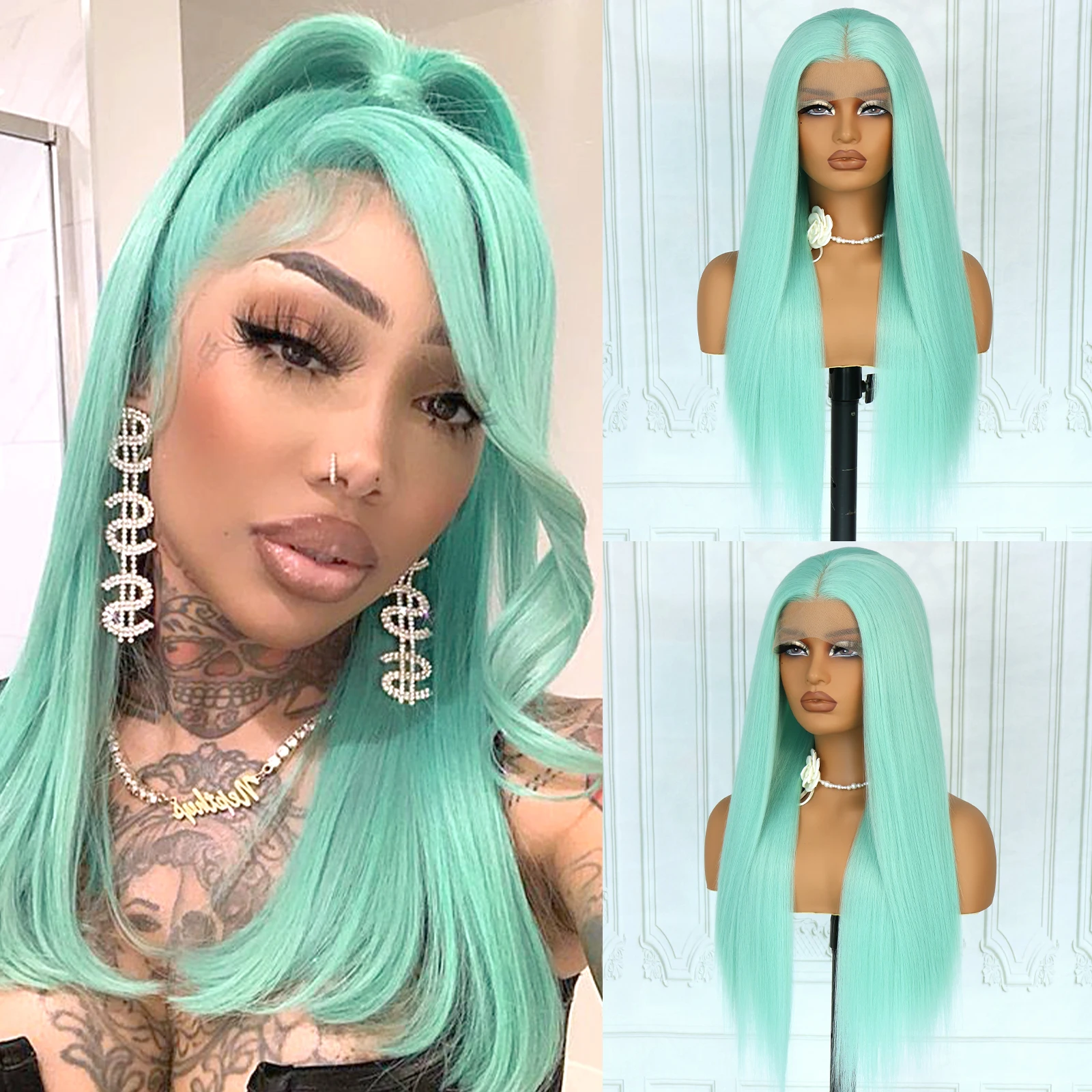 Aubree Synthetic Wigs Blue Hair 13*4 Lace Front Wigs For Daily Use Party Time Long Straight 28 inches 180% Density Glueless
Aubree Synthetic Wigs Blue Hair 13*4 Lace Front Wigs For Daily Use Party Time Long Straight 28 inches 180% Density Glueless