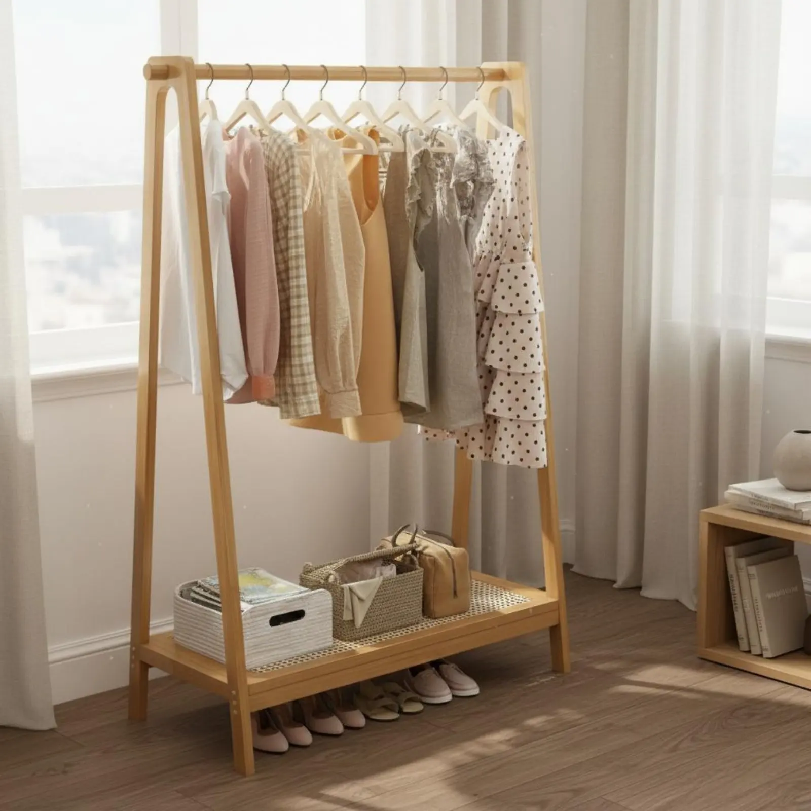 Bedside Clothes Rack Multi-Purpose Freestanding Clothes Rack Small Garment Organizer Easy Assembly Storage Furniture Stable Base
Bedside Clothes Rack Multi-Purpose Freestanding Clothes Rack Small Garment Organizer Easy Assembly Storage Furniture Stable Base