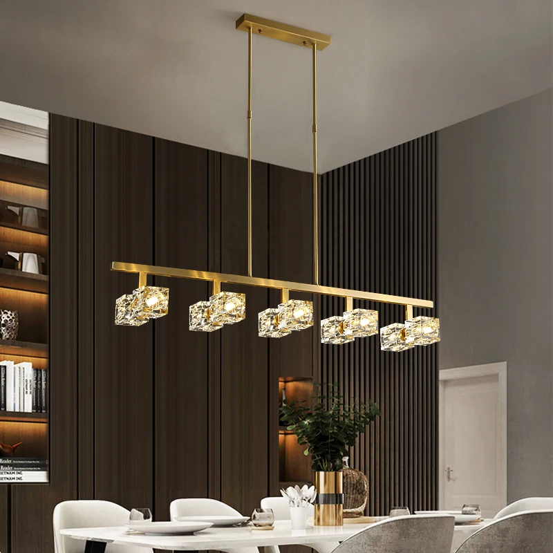 Deyidn Modern Copper Crystal Chandelier Lamp Luxury American Chandelier Long Dining Table Bar Living room Home Interior Lighting
Deyidn Modern Copper Crystal Chandelier Lamp Luxury American Chandelier Long Dining Table Bar Living room Home Interior Lighting