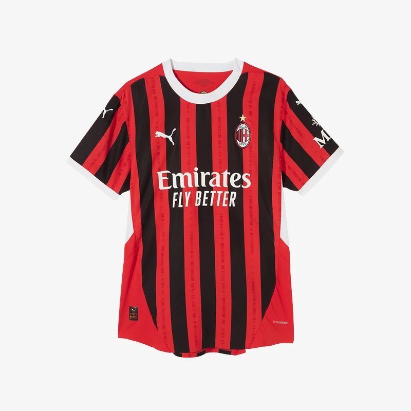 Подлинная мужская футбольная майка Puma AC Milan для домашнего игрока с короткими рукавами 774949-01
Подлинная мужская футбольная майка Puma AC Milan для домашнего игрока с короткими рукавами 774949-01