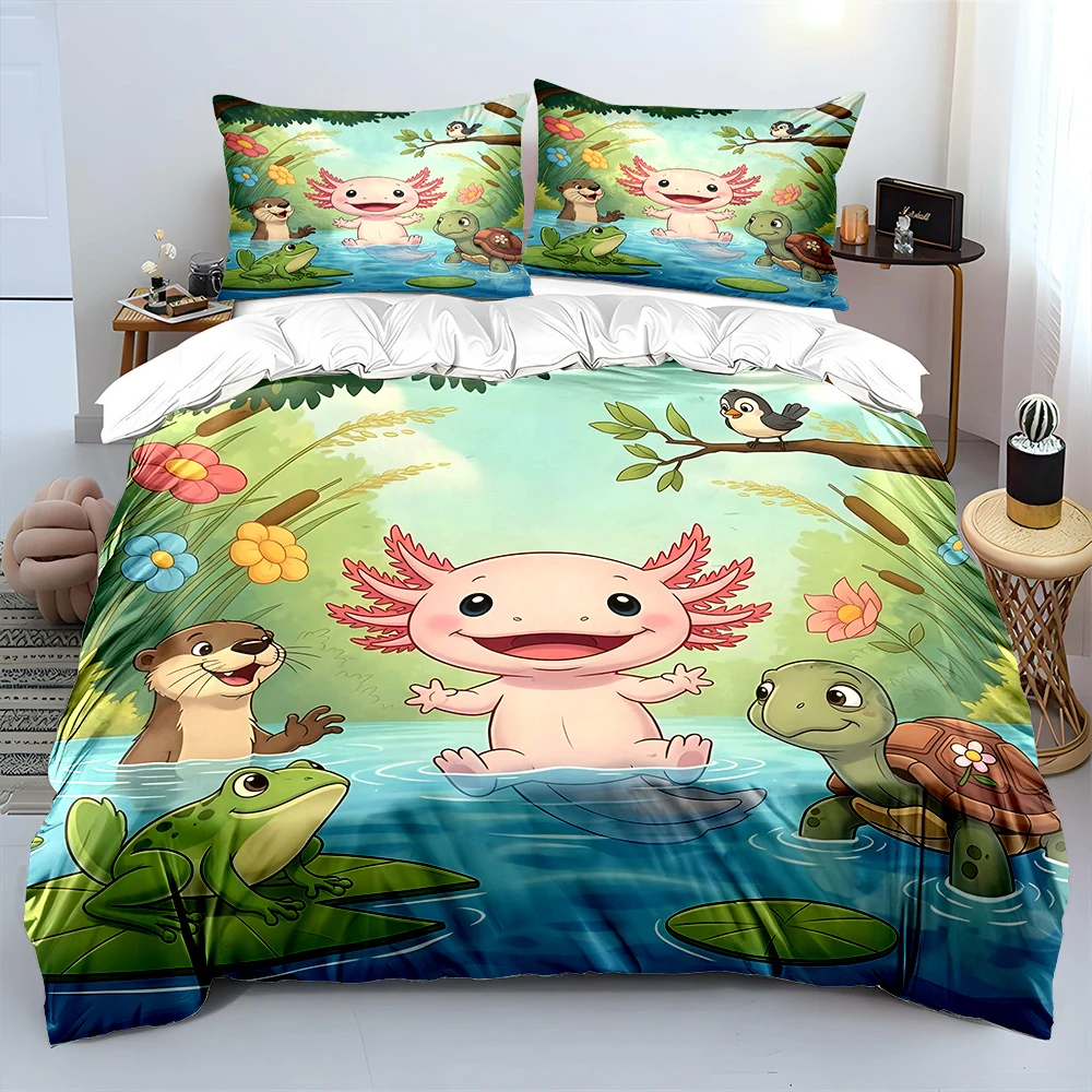 Salamanders and their friends in the pond Bedding Set 1 Duvet Cover 2 Pillowcases for Adult and Children Luxury Gift Full Size
Salamanders and their friends in the pond Bedding Set 1 Duvet Cover 2 Pillowcases for Adult and Children Luxury Gift Full Size