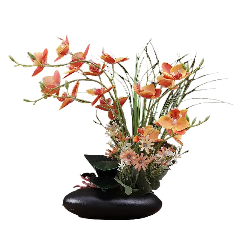 Phalaenopsis simulated flower potted light luxury flower arrangement set living room entrance front desk hotel desktop fake
Phalaenopsis simulated flower potted light luxury flower arrangement set living room entrance front desk hotel desktop fake
