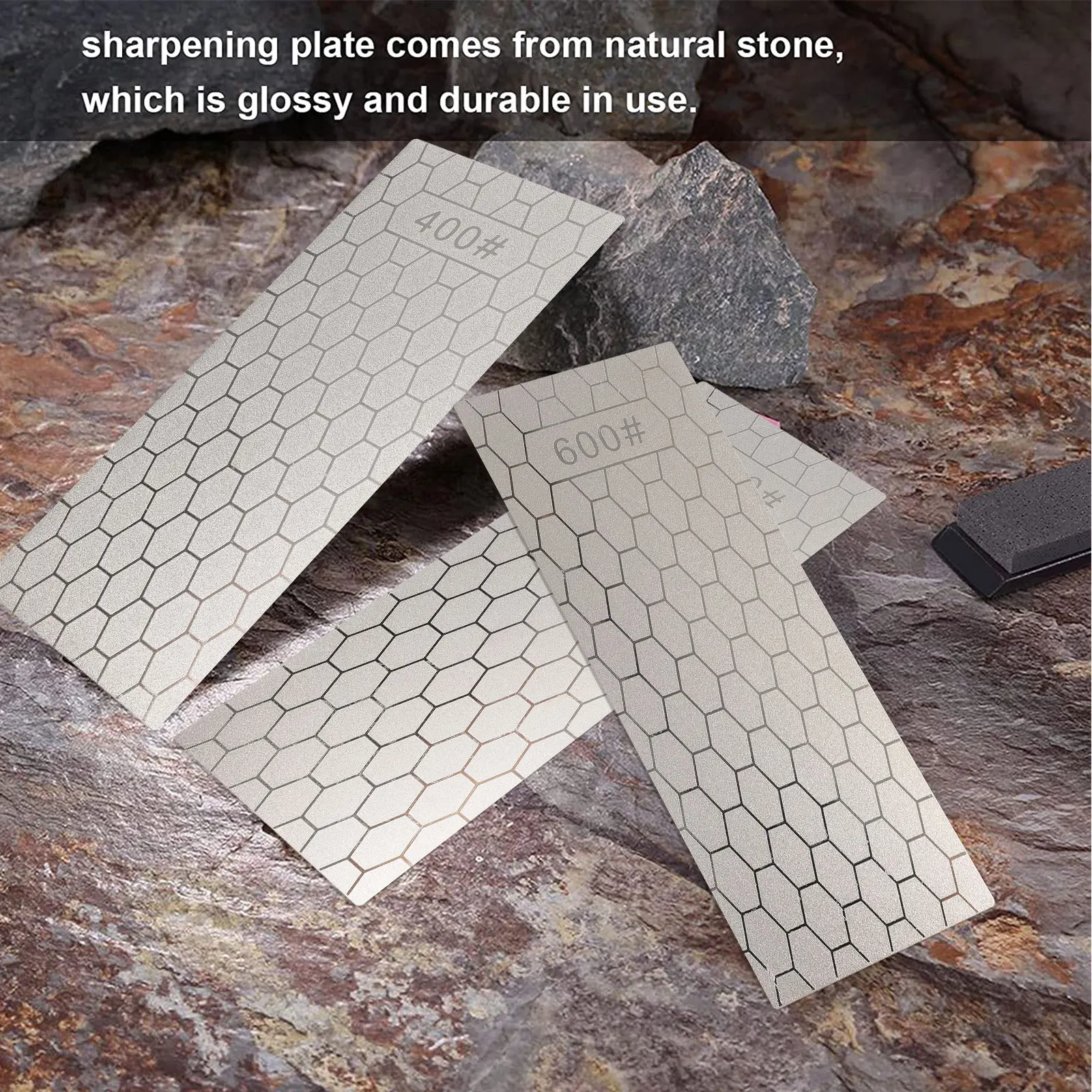 4 Pcs Whetstone Honeycomb Design Sharpening for Home Kitchen Knife Scissors Japanese Diamond Quick Grit
4 Pcs Whetstone Honeycomb Design Sharpening for Home Kitchen Knife Scissors Japanese Diamond Quick Grit