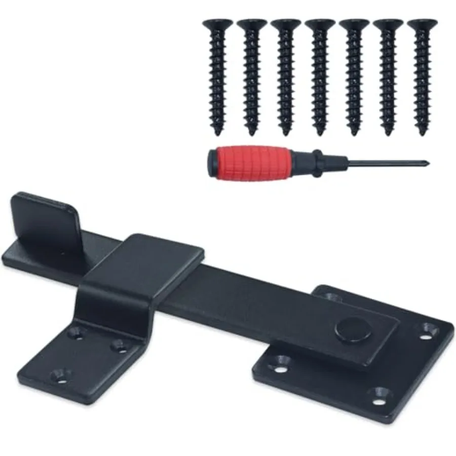 Heavy Duty Flip Fence Gate Latch Lock Set with Screwdriver for Wooden Fence Sliding Door Farm Garden Yard Orchard Ranch Carport
Heavy Duty Flip Fence Gate Latch Lock Set with Screwdriver for Wooden Fence Sliding Door Farm Garden Yard Orchard Ranch Carport
