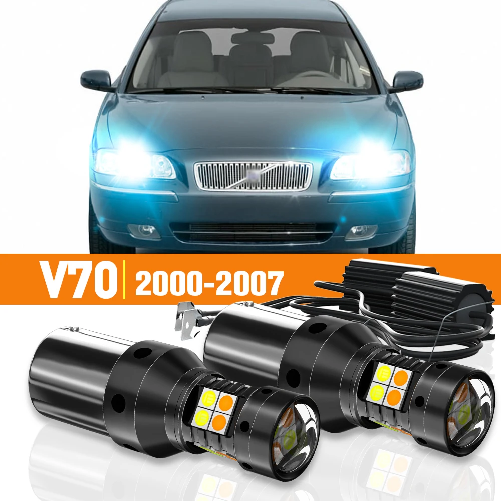 2pcs LED Dual Mode Turn Signal+Daytime Running Light DRL For Volvo V70 2000-2007 2003 2004 2005 2006 Accessories Canbus Lamp
2pcs LED Dual Mode Turn Signal+Daytime Running Light DRL For Volvo V70 2000-2007 2003 2004 2005 2006 Accessories Canbus Lamp