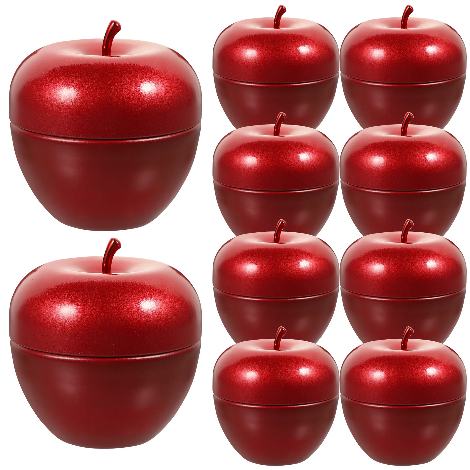 10 Pcs Apple Tin Can Tea Storage Jar Home Xmas Cookie Jars Candy Box Sealed Multi-function Canister Tinplate Container Travel
10 Pcs Apple Tin Can Tea Storage Jar Home Xmas Cookie Jars Candy Box Sealed Multi-function Canister Tinplate Container Travel
