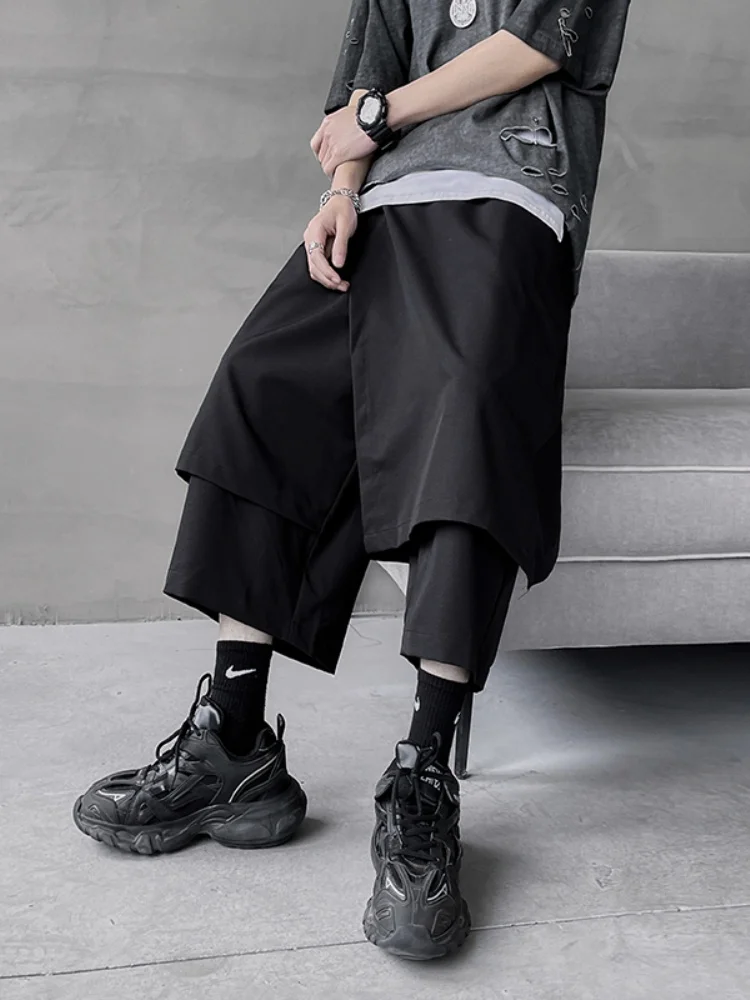 Мужской летний тонкий костюм-кюлоты (брюки-юбка) с широкими штанинами, повседневный, свободного кроя, дышащий, из полиэфирного волокна, молодежный, черный
Мужской летний тонкий костюм-кюлоты (брюки-юбка) с широкими штанинами, повседневный, свободного кроя, дышащий, из полиэфирного волокна, молодежный, черный