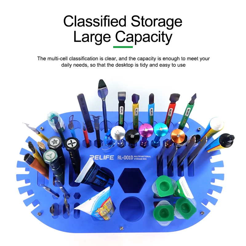 RELIFE RL-001D Non-Slip Metal Multifunctional Storage Box with Large Capacity Mobile Phone Repair Tweezers Screwdriver Organizer
RELIFE RL-001D Non-Slip Metal Multifunctional Storage Box with Large Capacity Mobile Phone Repair Tweezers Screwdriver Organizer